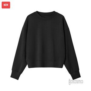 Modal Soft Crewneck Pullover Loose Fit Casual Top Long Sleeve Sweatshirt